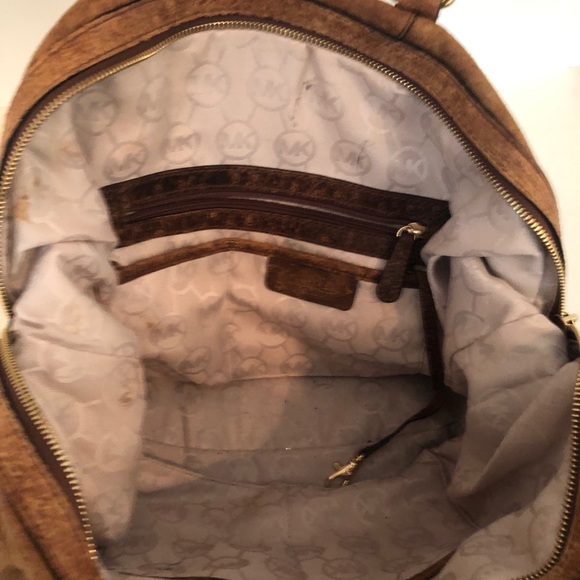 RARE -Michael Kors Bedford Ostrich bowling satchel - Picture 4 of 8